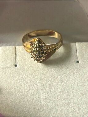 10k Gold Cluster Diamond Accent Women's Ring - Gold